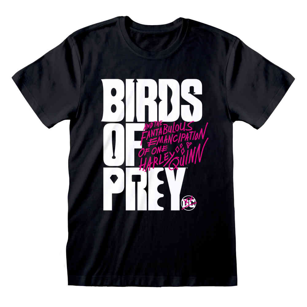 DC Comics Harley Quinn - Birds Of Prey - Logo Herren T-Shirt - Schwarz